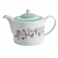 Fruitful nectar print porcelain teapot