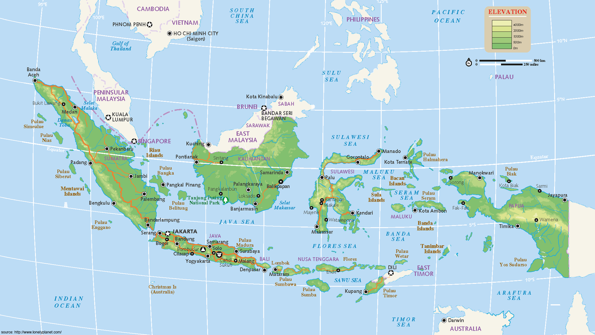 blushempo Karte  Indonesien 