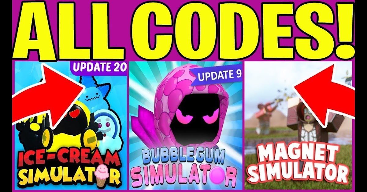 Fun And Game Bubblegum Simulator Codes Magnet Simulator Codes Ice Cream Simulator Codes - youtube roblox magnet simulator codes