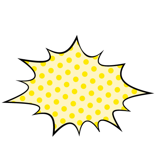 驚くばかりトゲトゲ 吹き出し 花の画像