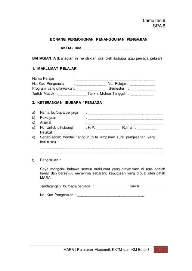 Contoh Surat Rasmi Penangguhan Program