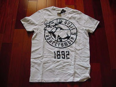 Teens Boys ABERCROMBIE KIDS White TShirt TEE Top MOOSE Logo L Large 1214 NEW Compare Prices