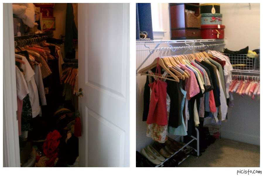 Before and After of Master Closet Make-Over