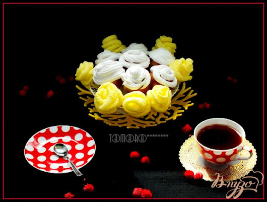 Кексы-розы на желтках - пошаговый рецепт с фото