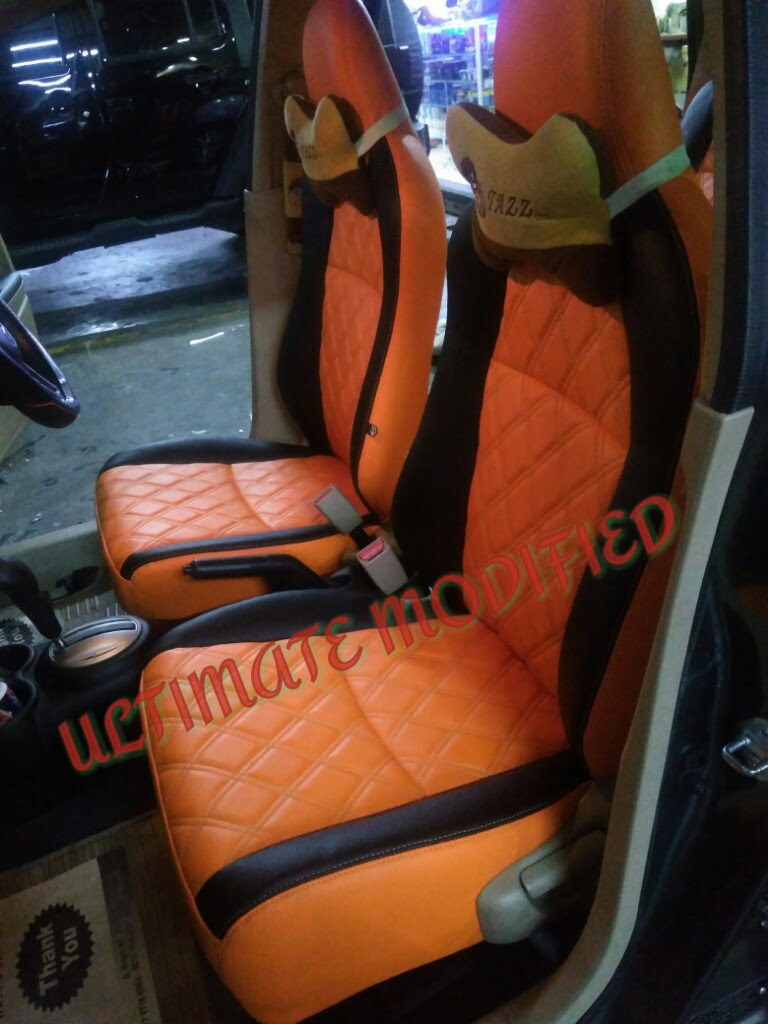 Jok Mobil Modifikasi Orange Hitam BLOG OTOMOTIF KEREN