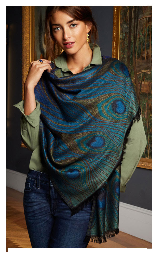 Louis C. Tiffany Peacock Feather Shawl