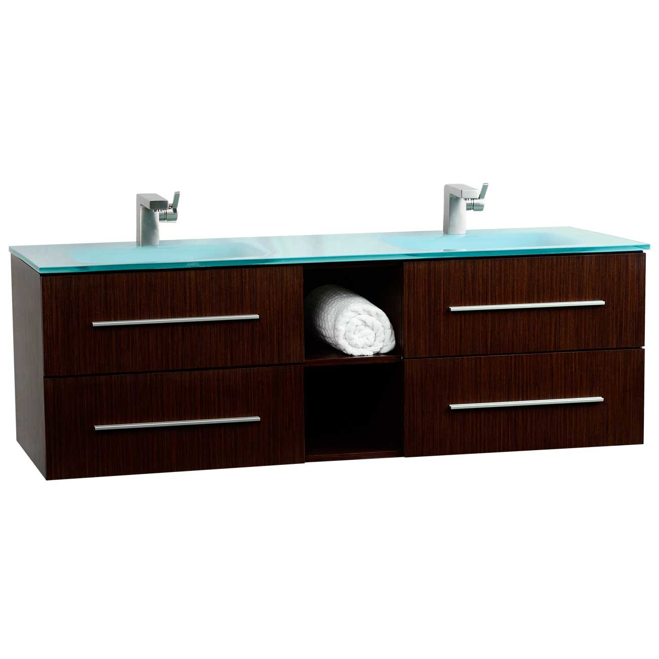 60 wide antonia double sink vanity 60 double sink chest vanity on sale double sink antique white vanity cabinet color choices: Savona 60 Wall Mounted Double Bathroom Vanity Set Vm V18183 Irw Iron Wood Conceptbaths Com