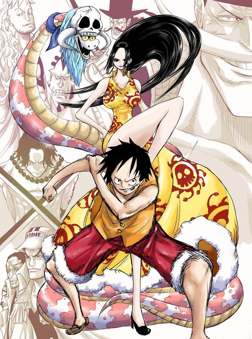 Download One Piece Boa Hancock And Luffy Wallpaper Download