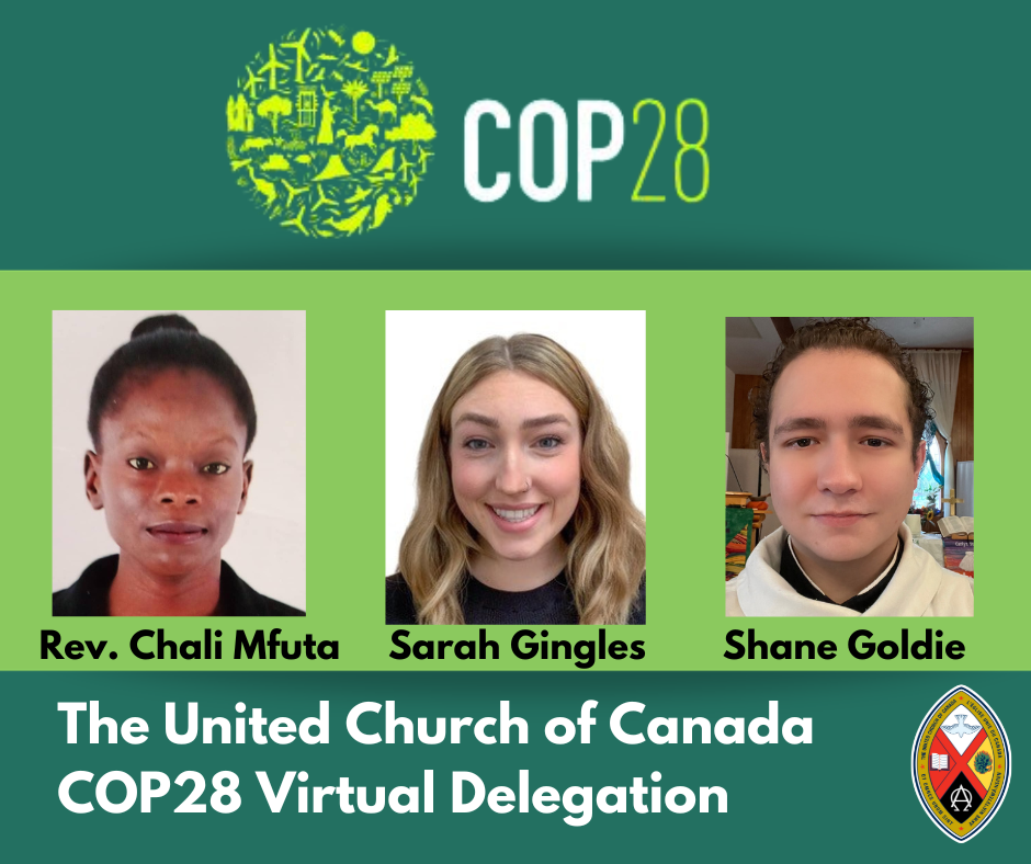 COP28  Virtual Delegation with Rev. Chali Mfuta, and Sarah Gingles, and Shane Goldie