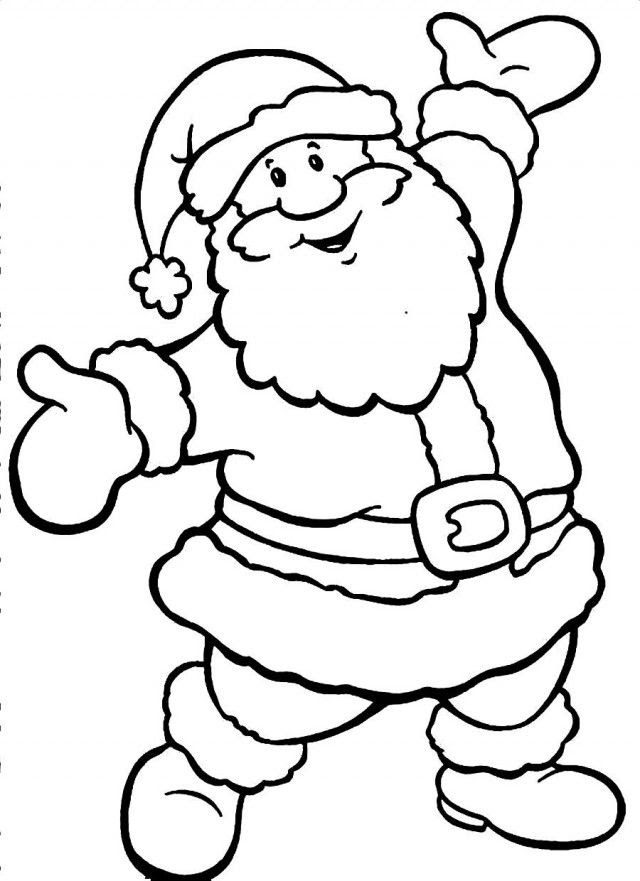 Download Santa Claus Christmas Coloring Pages For Kids Drawing With Crayons