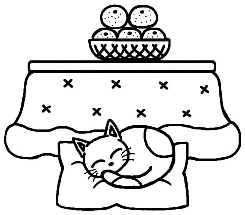 イラスト集 50 素晴らしい猫 こたつ イラスト