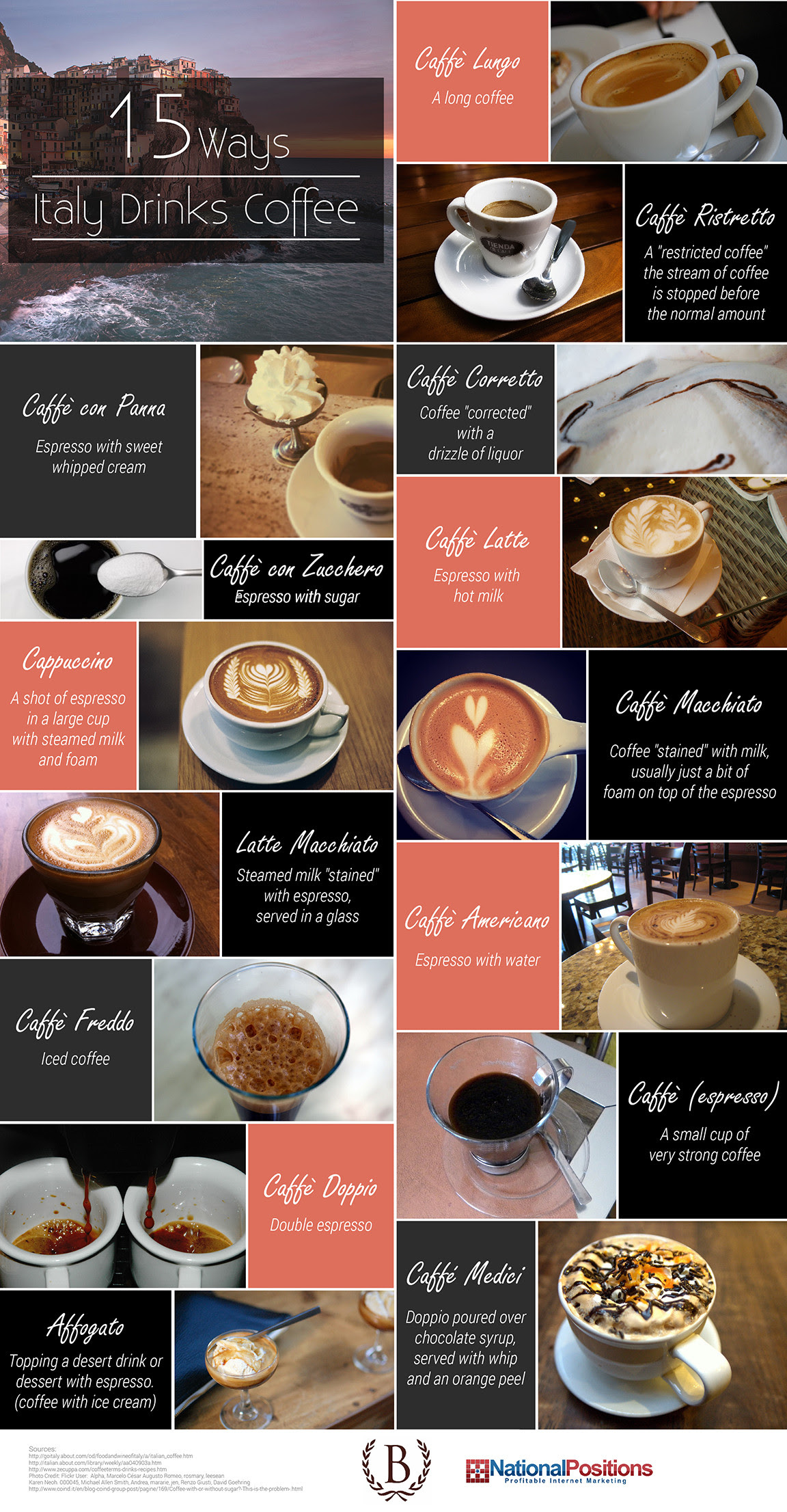 15 Ways Italy Drinks  Coffee  infographic Visualistan