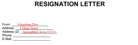 A resignation letter is really a letter that's informing your manager or employer that you will be quitting your task. Free Two Weeks Notice Letter Templates Samples Pdf Word Eforms
