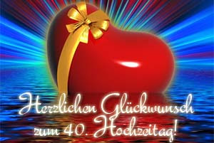 Schön, dass sie bis hierhin gekommen sind. 40 Hochzeitstag Gluckwunsche Fur Karten