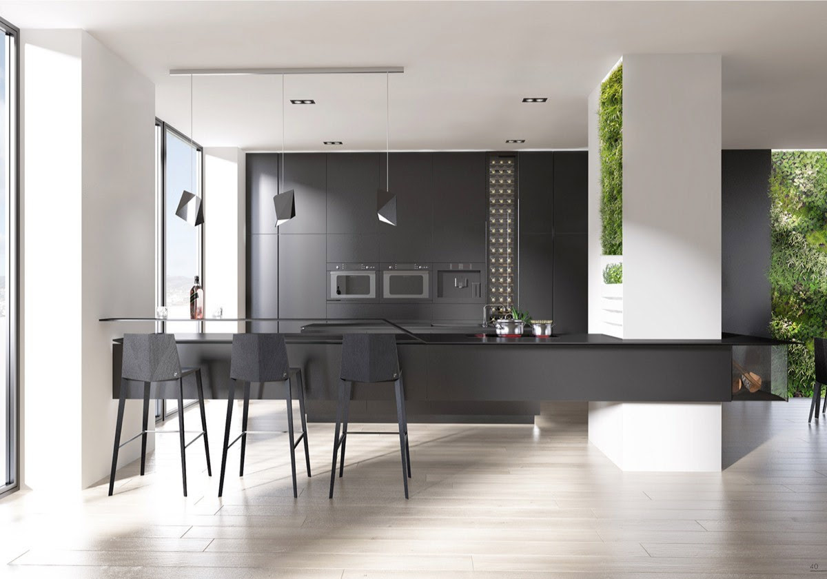 Gloss simple black and white kitchen designs. 40 Beautiful Black White Kitchen Designs