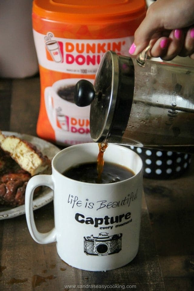 I personally have seen my sister put in 6 sugars and half a cup of milk in dunkin donuts coffee. French Press Dunkin Donuts Original Blend Coffee Sandra S Easy Cooking