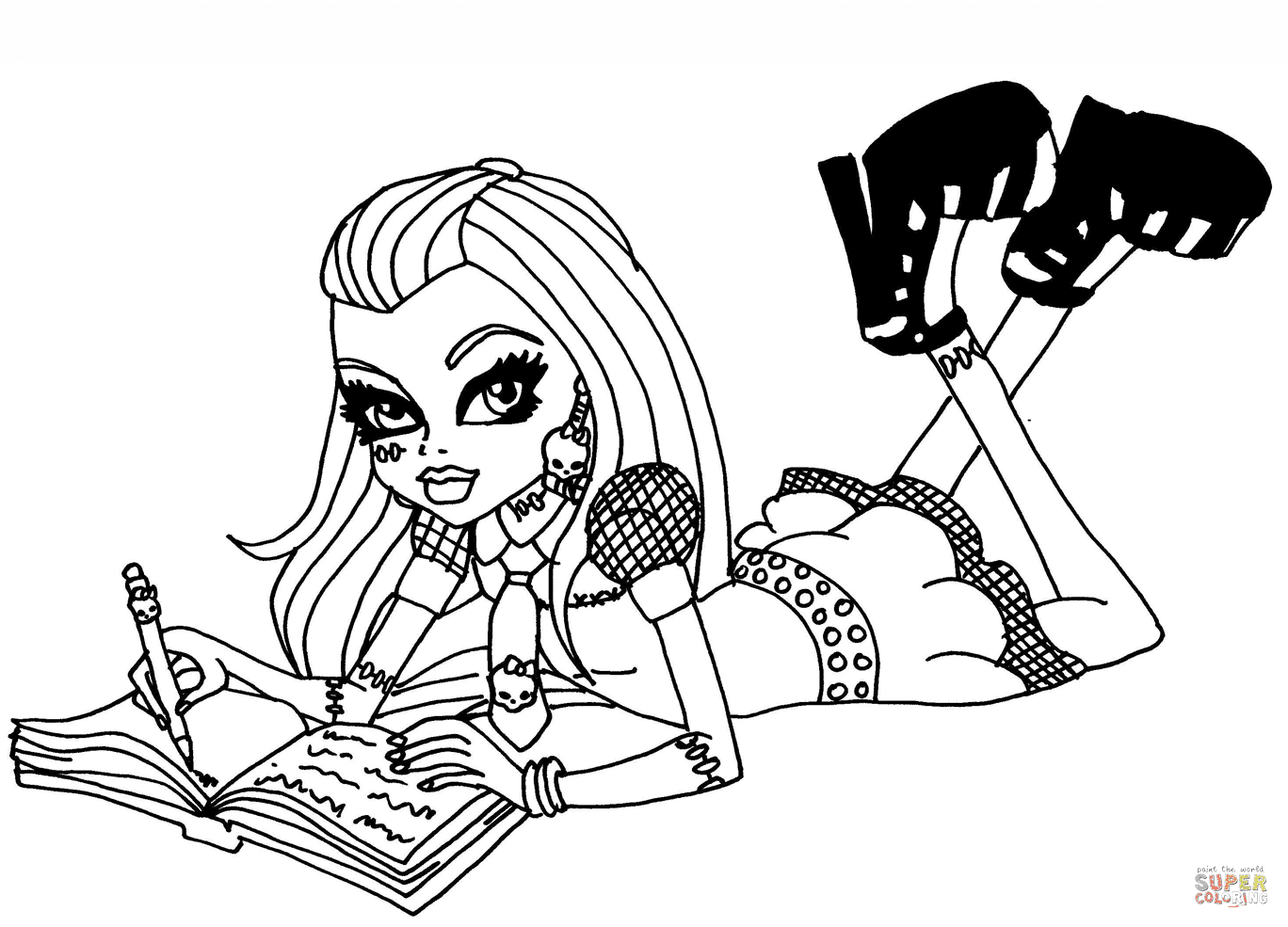 Weitere ideen zu malvorlagen zum ausdrucken, malvorlagen, ausdrucken. Ausmalbild Monster High Frankie Stein Ausmalbilder Kostenlos Zum Ausdrucken