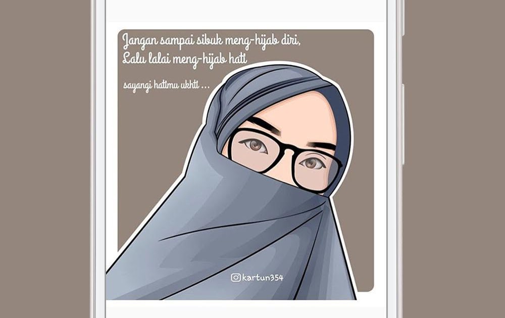 24 Foto Kartun Muslimah Pasangan Gambar Kartun