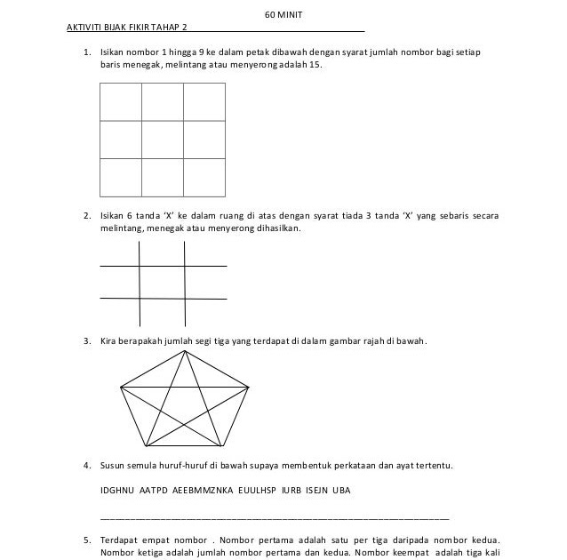 Contoh Soalan Uji Minda Matematik - Terengganu v