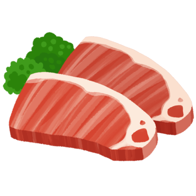 コンプリート イラスト 肉 フリー素材