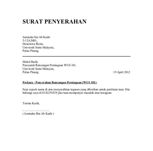 Contoh Surat Kuasa Wakil Malaysia - Gontoh