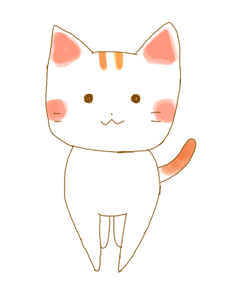無料イラスト画像 上猫 正面 イラスト