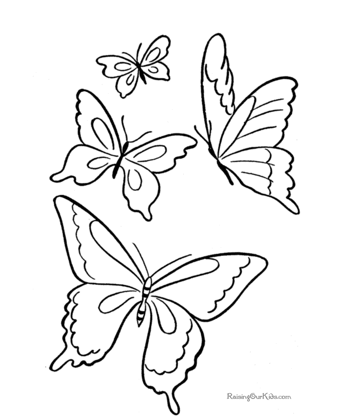 Download Butterfly Free Coloring Pages For Kids Drawing With Crayons