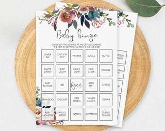 Babyshower Spiel Bingo Zum Drucken / Baby Dusche Bingo ...