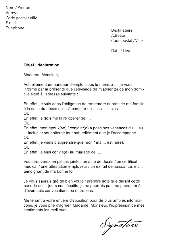 Exemple De Demande De Congé Pour Vacances  Le Meilleur Exemple