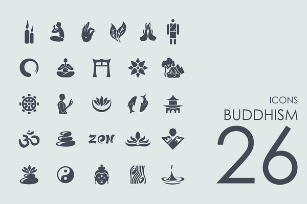 26 Buddhism icons