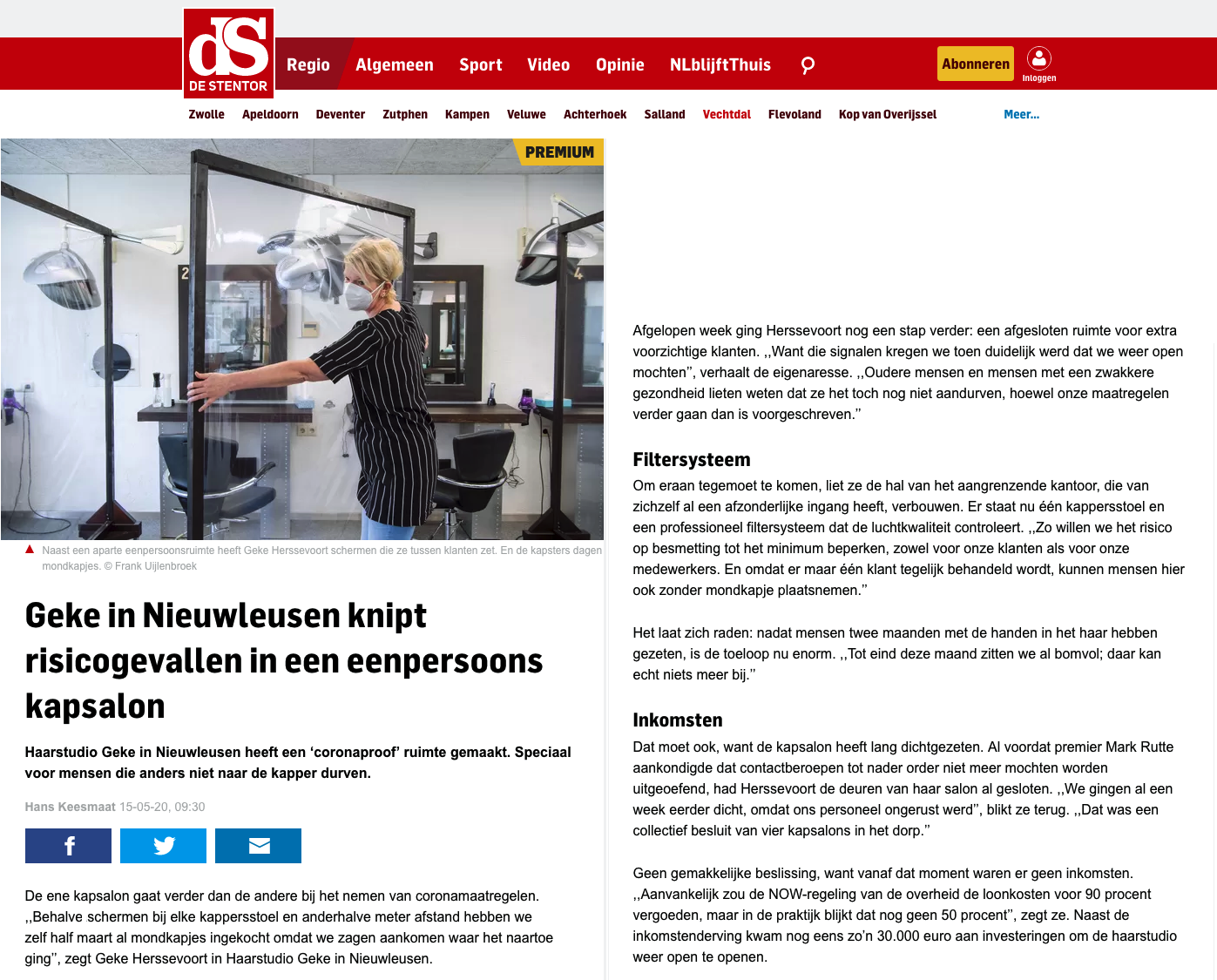 Ondernemende kappers vinden elkaar bij de anko. Kapsalon Haarstudio Geke De Kapsalon In Nieuwleusen