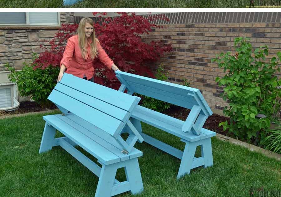 How to build a bench that converts to a picnic table