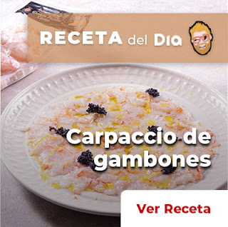 Ver receta, Carpaccio de gambones