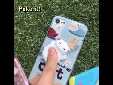 Update Cute 3D Soft Squishy Silicone Cat Iphone Case 