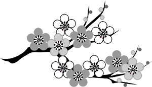 美しい花の画像 ロイヤリティフリー梅 イラスト 白黒
