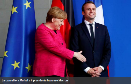 Macron Merkel Parigi