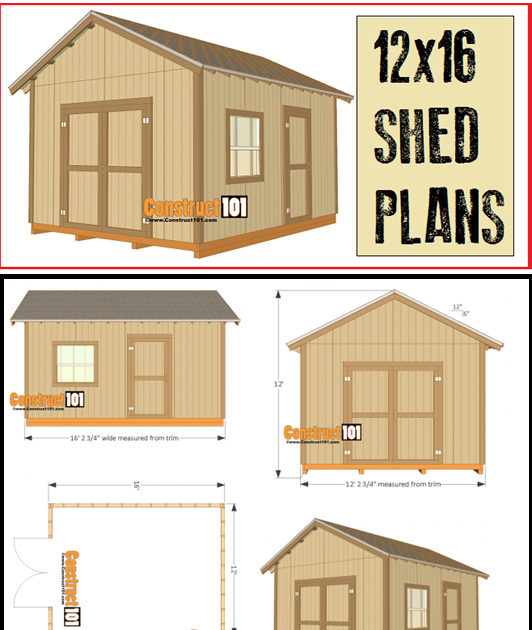Shed with playhouse on top plans: 12x16 Shed Plans And Material List