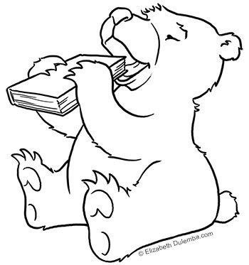 Coloring Pages Bear With Salmon 7