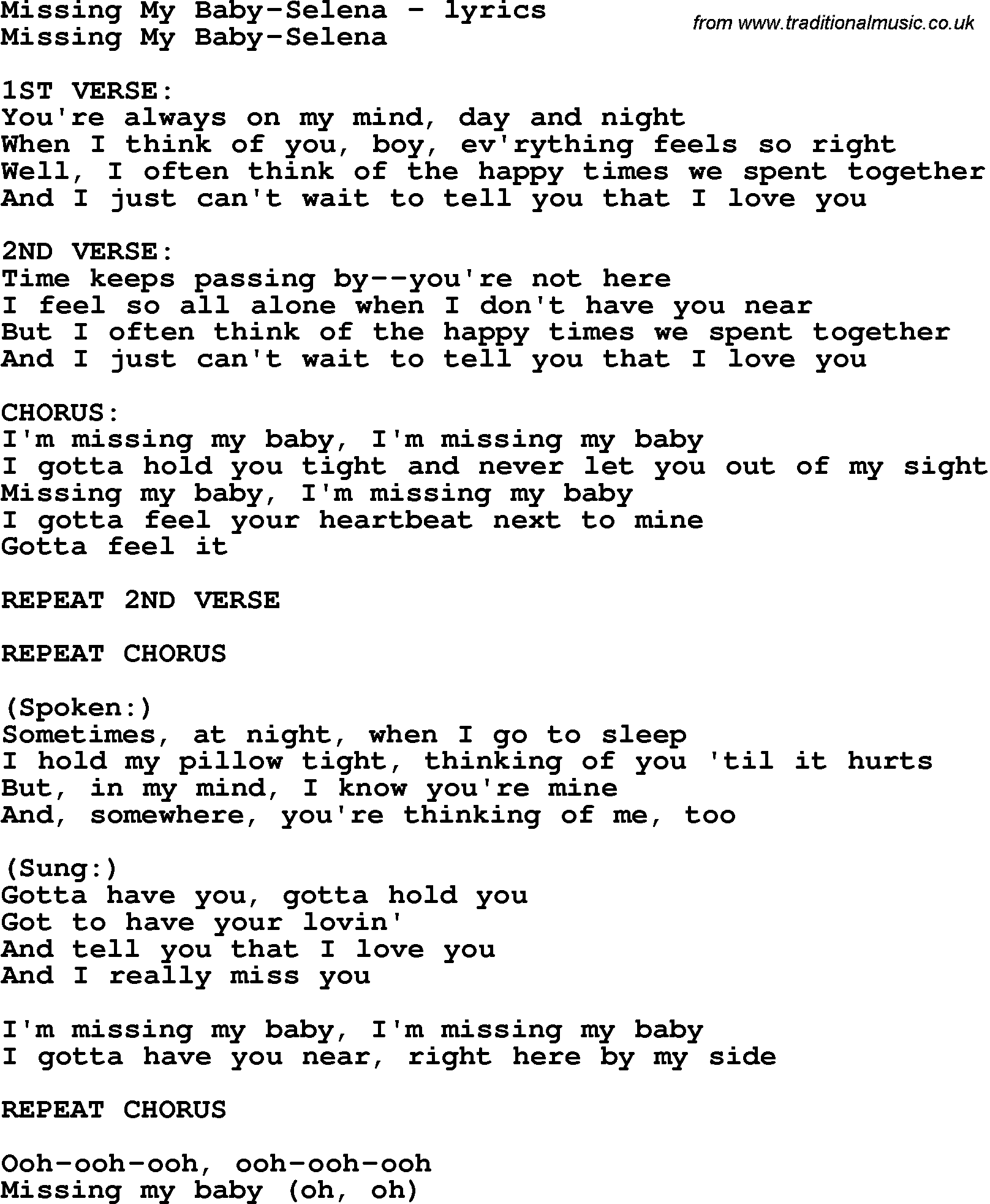 Download 40 My Baby Love Song Lyrics Download