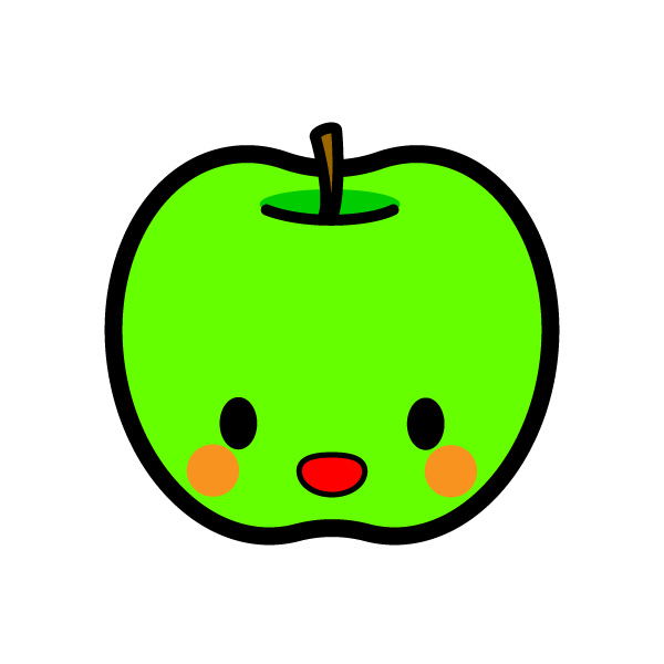美しい花の画像 ラブリーりんご イラスト かわいい