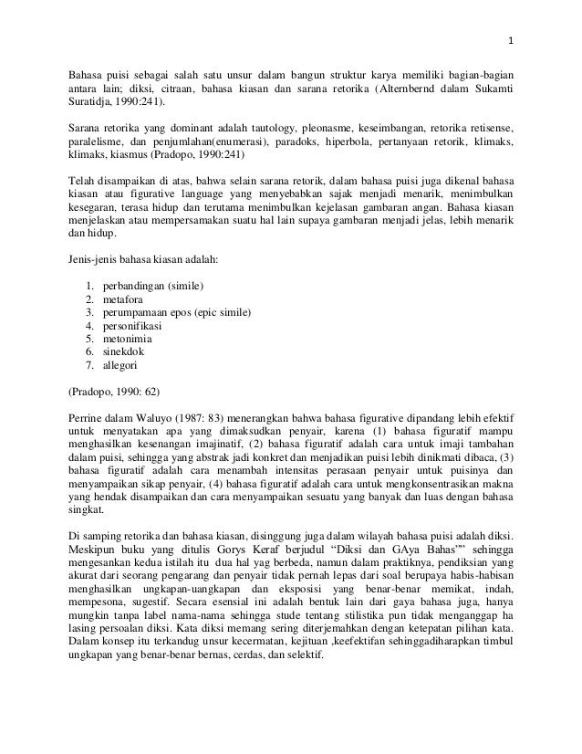 Contoh Diksi Dan Gaya Bahasa - Contoh 36