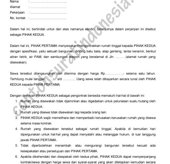 Contoh format Surat Lamaran Kerja via electronic mail 