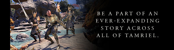 BE A PART OF AN EVER-EXPANDING STORY ACROSS ALL OF TAMRIEL.