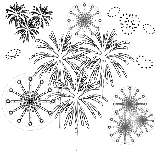 年の最高 花火 塗り絵 Mokumokon