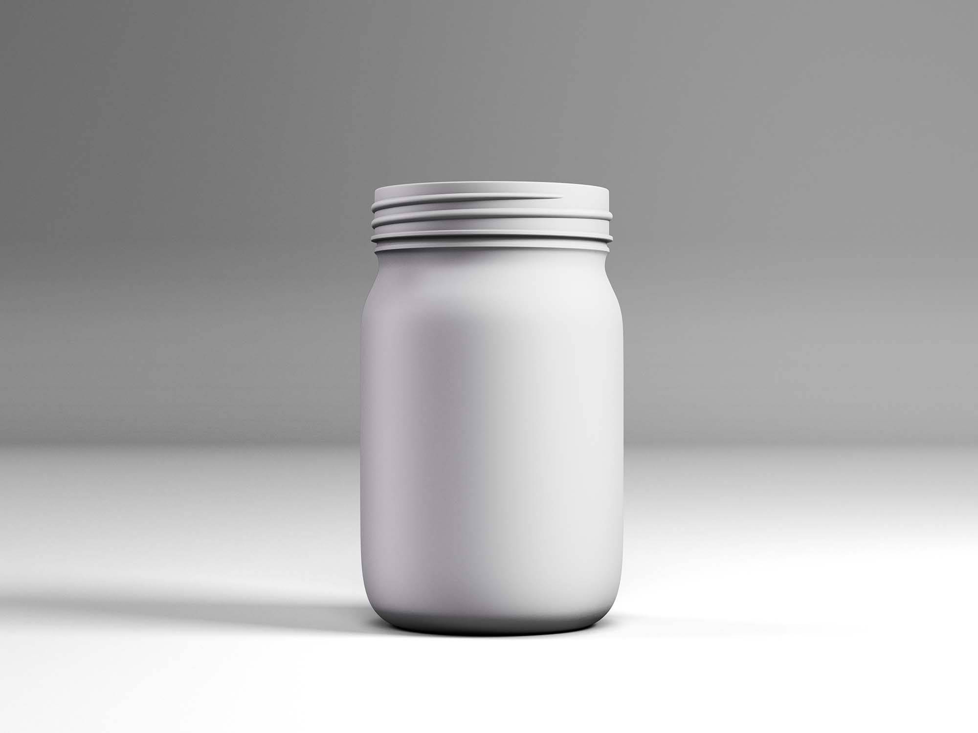 Download Free Plastic Matt Jar Mockup Psd