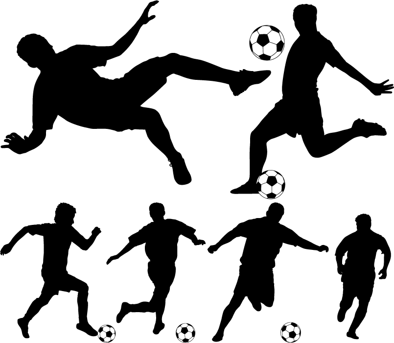 動物画像無料 エレガントシルエット サッカー シュート サッカー イラスト