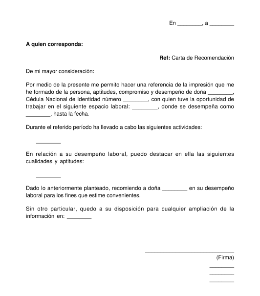 Ejemplo De Una Carta Compromiso Laboral - Ejemplo Sencillo