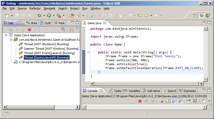 Game Programming Jframe Jpanel Paint Method Class mypanel extends jpanel { public void paint(graphics g) { g.setcolor(color.red); edu4java