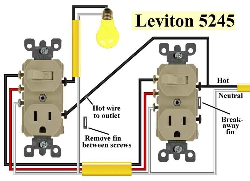 Leviton Switch With Pilot Light Wiring Diagram - WIRGRAM