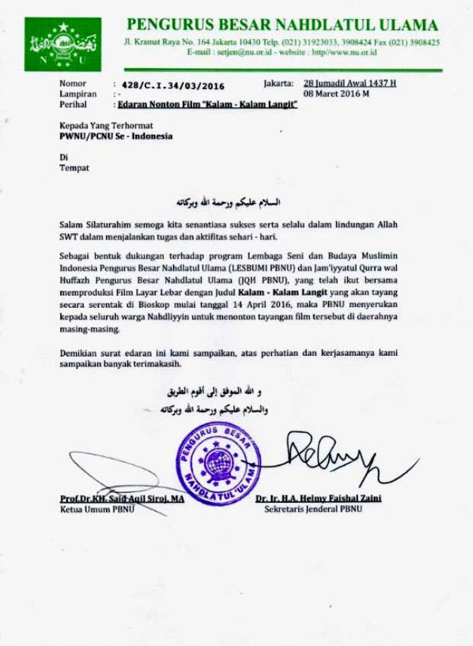 Contoh Surat Resmi Nu - Contoh Surat